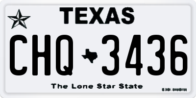 TX license plate CHQ3436