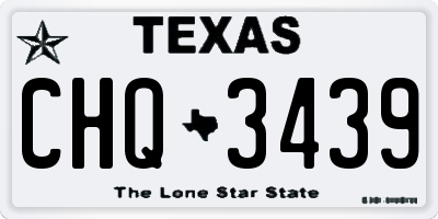 TX license plate CHQ3439
