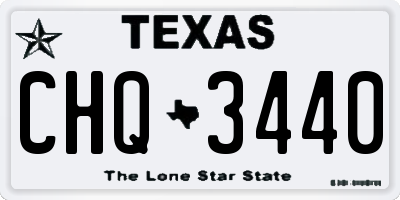 TX license plate CHQ3440