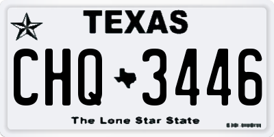 TX license plate CHQ3446