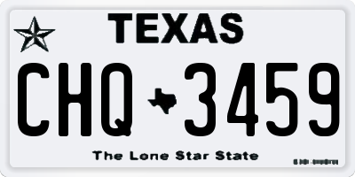 TX license plate CHQ3459