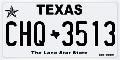 TX license plate CHQ3513