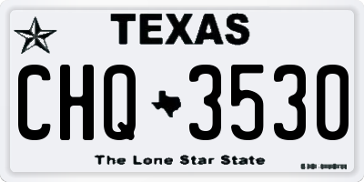 TX license plate CHQ3530