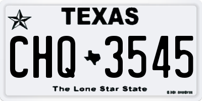 TX license plate CHQ3545