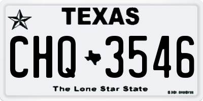 TX license plate CHQ3546