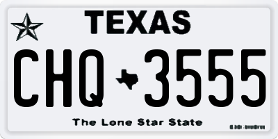 TX license plate CHQ3555
