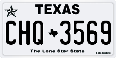 TX license plate CHQ3569