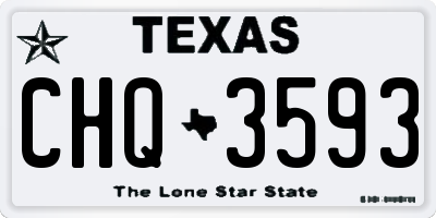TX license plate CHQ3593