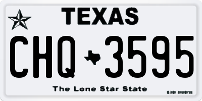 TX license plate CHQ3595