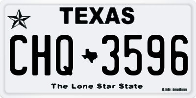 TX license plate CHQ3596