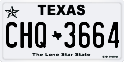 TX license plate CHQ3664