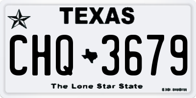TX license plate CHQ3679