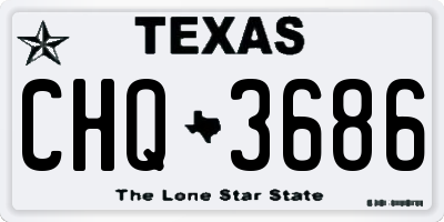 TX license plate CHQ3686