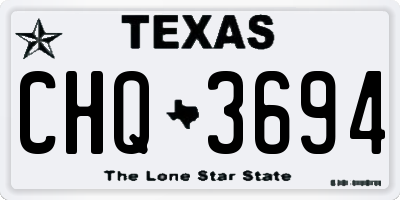 TX license plate CHQ3694