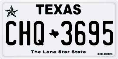 TX license plate CHQ3695