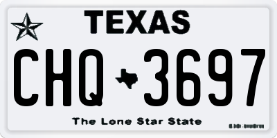 TX license plate CHQ3697