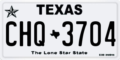 TX license plate CHQ3704