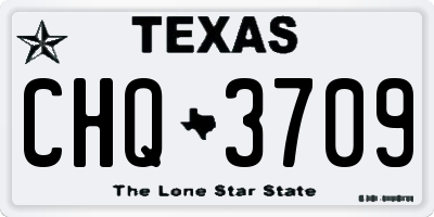 TX license plate CHQ3709
