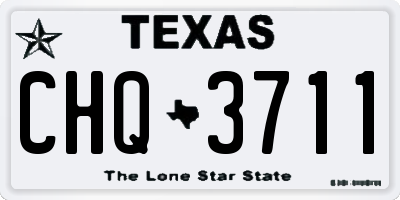 TX license plate CHQ3711