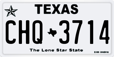 TX license plate CHQ3714