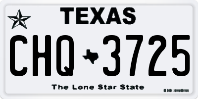 TX license plate CHQ3725