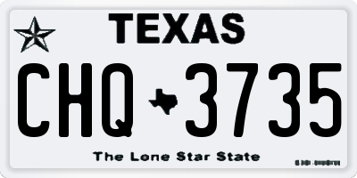 TX license plate CHQ3735
