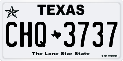 TX license plate CHQ3737