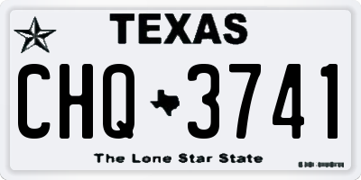 TX license plate CHQ3741