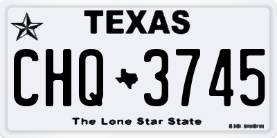 TX license plate CHQ3745