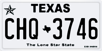 TX license plate CHQ3746