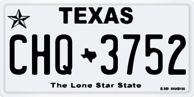TX license plate CHQ3752