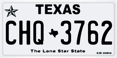 TX license plate CHQ3762