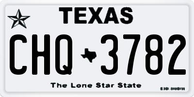 TX license plate CHQ3782