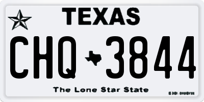 TX license plate CHQ3844