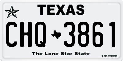 TX license plate CHQ3861