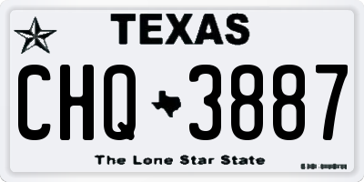 TX license plate CHQ3887