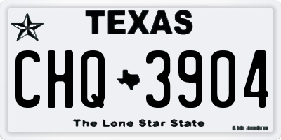 TX license plate CHQ3904