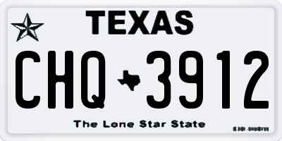 TX license plate CHQ3912