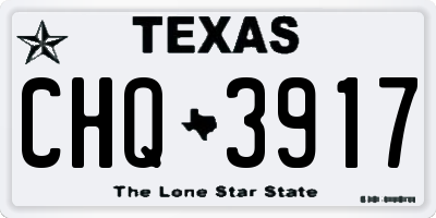 TX license plate CHQ3917