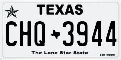 TX license plate CHQ3944
