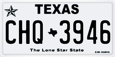 TX license plate CHQ3946