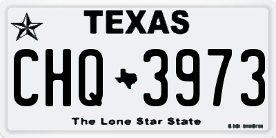 TX license plate CHQ3973