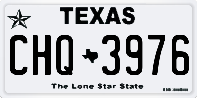 TX license plate CHQ3976
