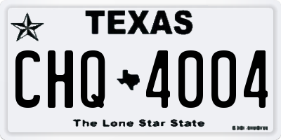 TX license plate CHQ4004