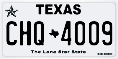 TX license plate CHQ4009