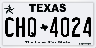 TX license plate CHQ4024