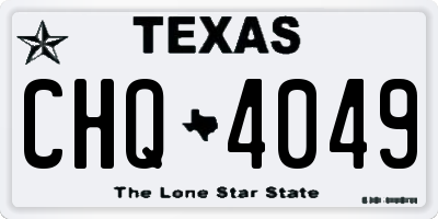 TX license plate CHQ4049