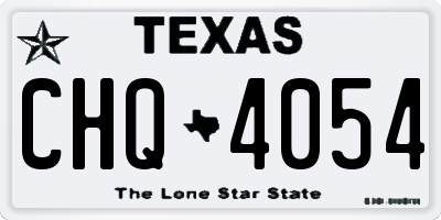TX license plate CHQ4054