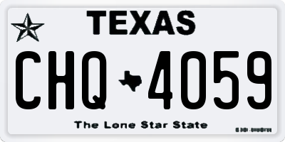 TX license plate CHQ4059