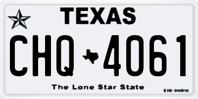 TX license plate CHQ4061